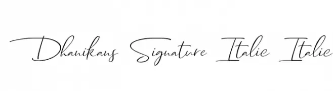 Dhanikans Signature Italic Italic  नि: शुल्क फ़ॉन्ट्स डाउनलोड