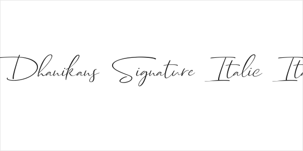 Dhanikans Signature Italic Italic Logo