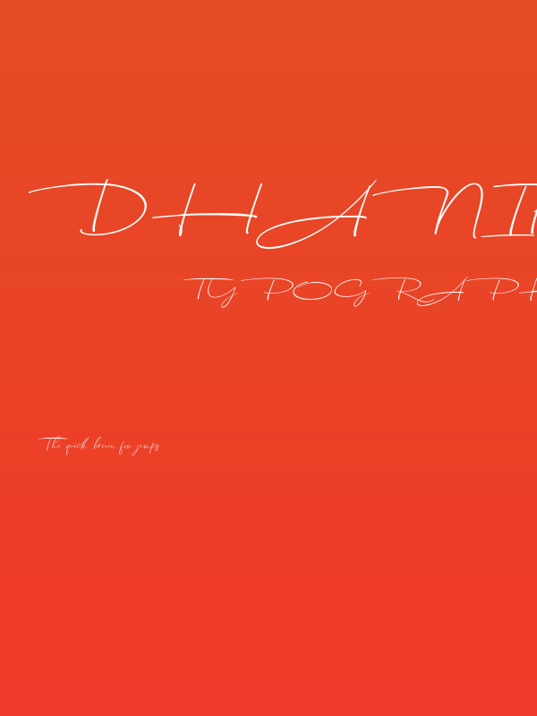 Dhanikans Signature Italic Italic Poster