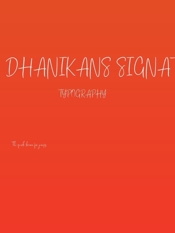 Dhanikans Signature Regular Poster