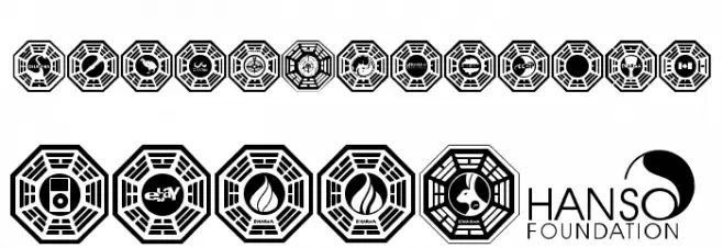 Dharma Initiative Logos Caratteri MAIUSCOLE