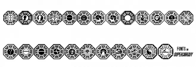 Dharma Initiative Logos फ़ॉन्ट लोअरकेस