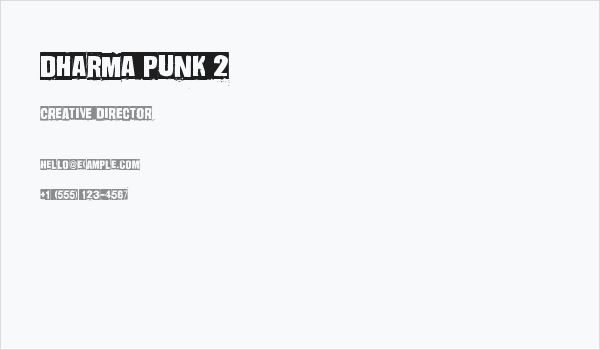 Dharma Punk 2 Business Card