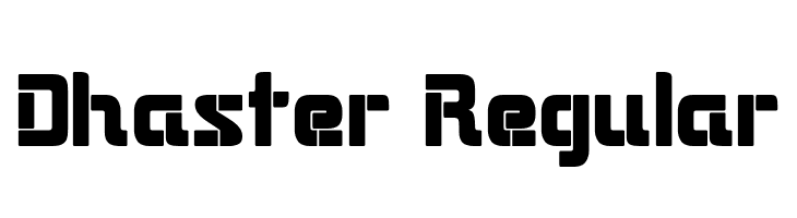 Dhaster Regular  フリーフォントのダウンロード