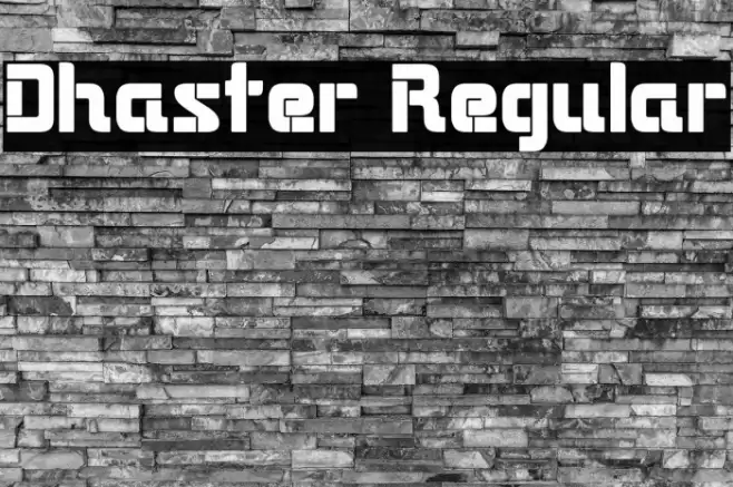Dhaster Regular Font examples