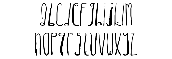 Dhe long zim Font LOWERCASE