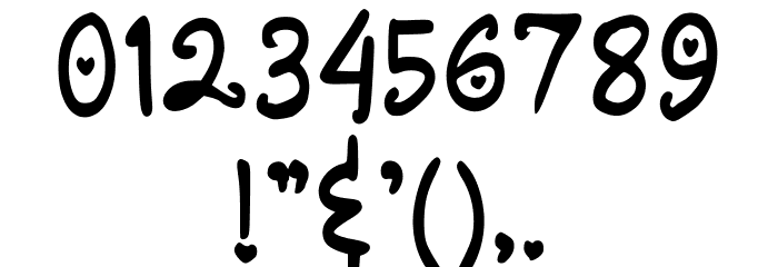 Dheas Love Regular Font OTHER CHARS