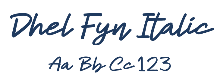 Dhel Fyn Italic Font Preview