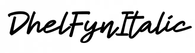 Dhel Fyn Italic  les polices de caract&egrave;res gratuit t�l�charger