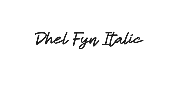 Dhel Fyn Italic Logo