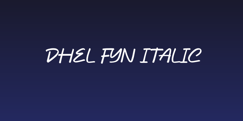 Dhel Fyn Italic Social Header