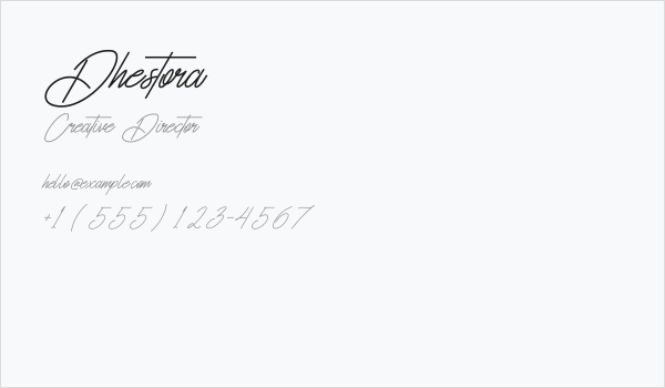 Dhestora Business Card
