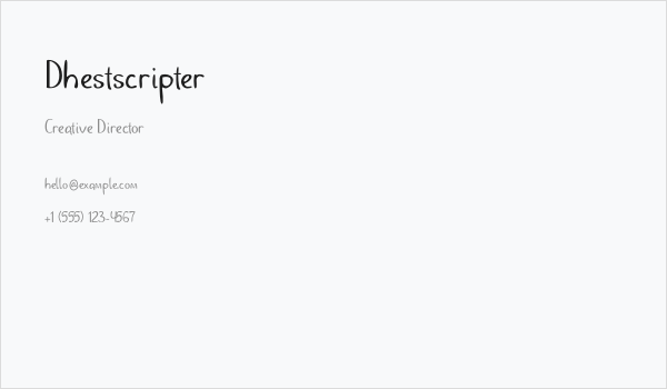 Dhestscripter Business Card