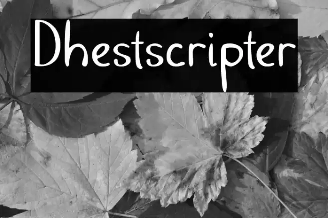 Dhestscripter Font examples