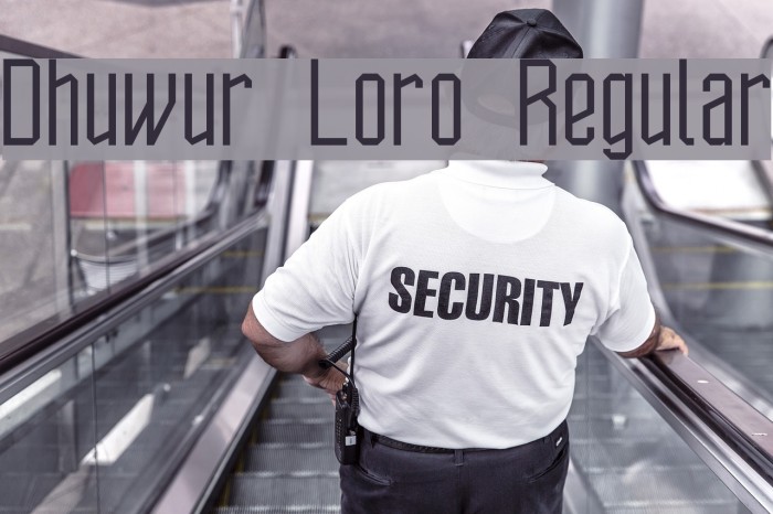 Dhuwur Loro Regular Font examples