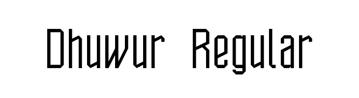 Dhuwur Regular Font