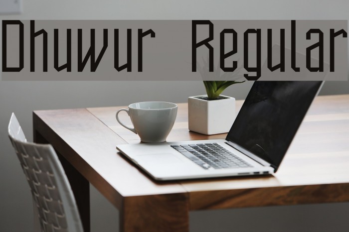 Dhuwur Regular Font examples