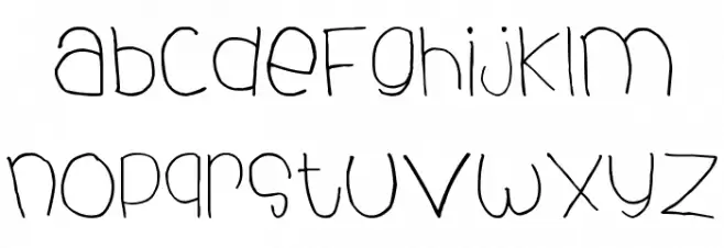 dhe child font Font LOWERCASE