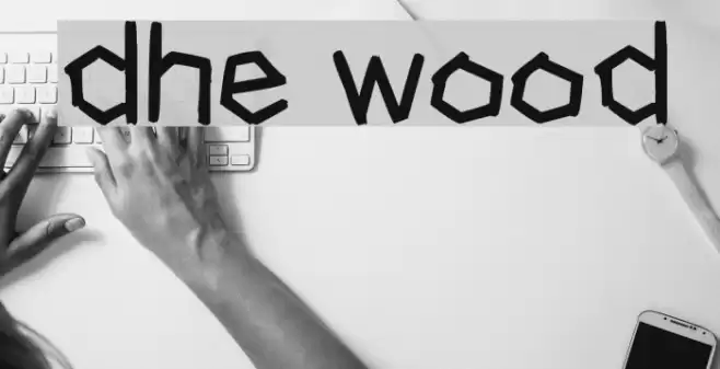 dhe wood Font examples