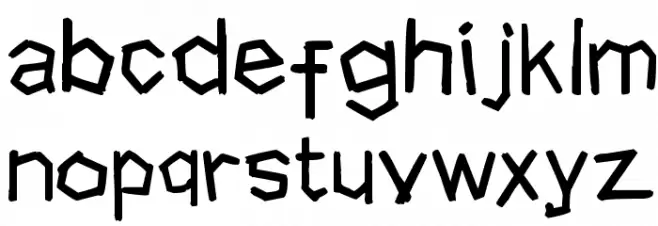 dhe wood フォント 小文字
