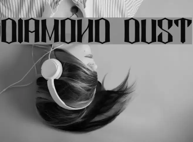 DIAMOND DUST Font examples
