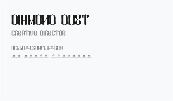 DIAMOND DUST Business Card