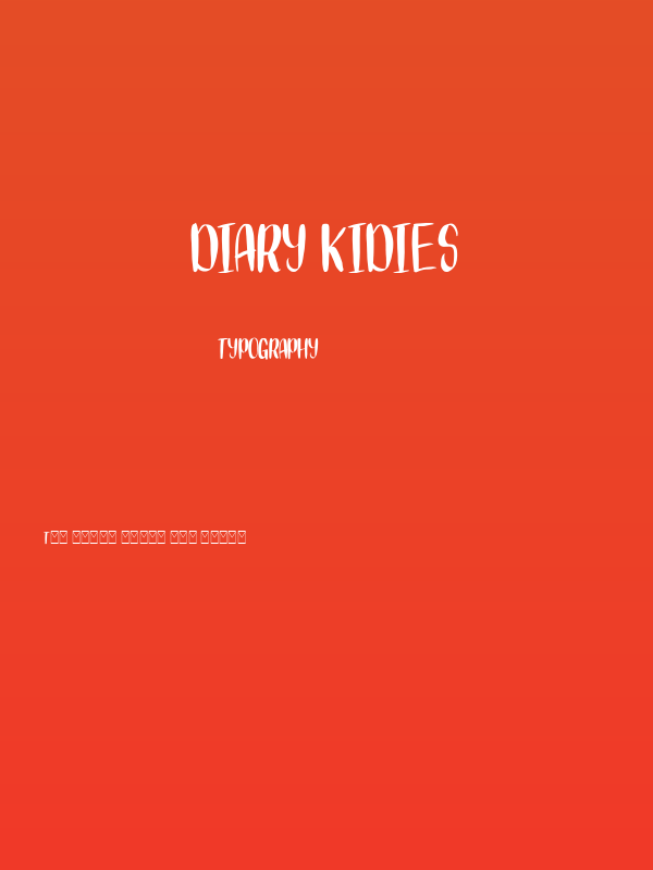 DIARY KIDIES Poster