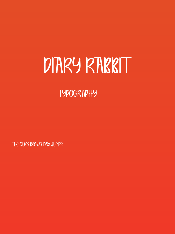 DIARY RABBIT Poster