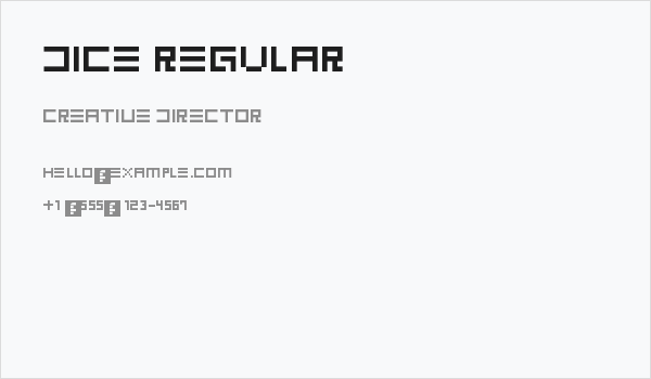DICE Regular Business Card