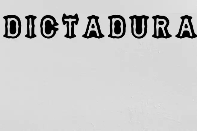 DICTADURA Font examples