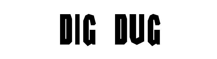 DIG DUG Font