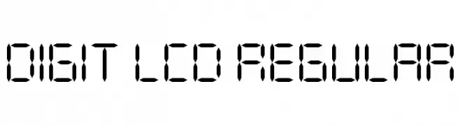 DIGIT LCD Regular  baixar fontes gratis