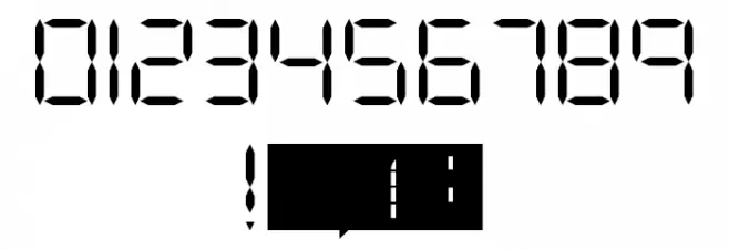 DIGIT LCD Regular Font OTHER CHARS