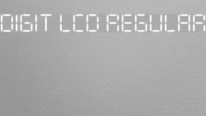 DIGIT LCD Regular Font examples