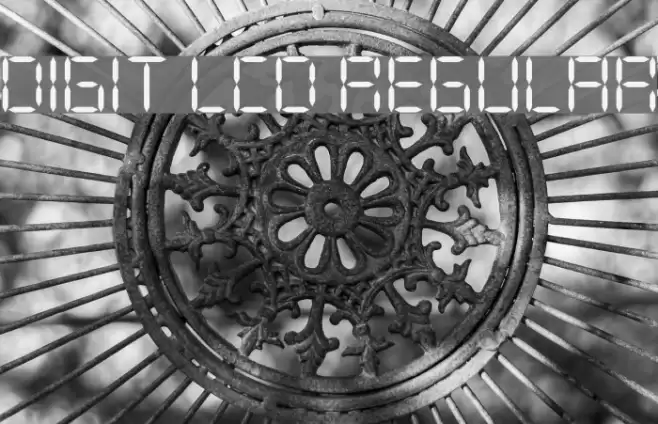 DIGIT LCD Regular Font examples