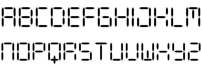 DIGIT LCD Regular Font LOWERCASE