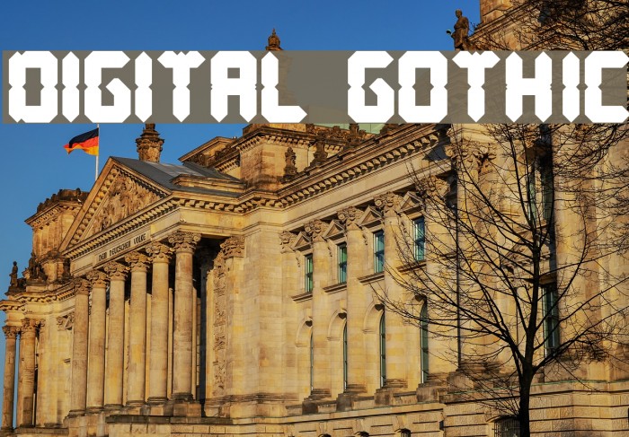 DIGITAL GOTHIC Font examples