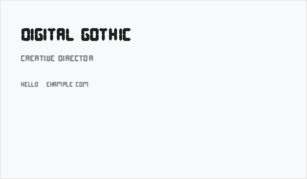 DIGITAL GOTHIC Business Card