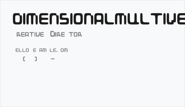 DIMENSIONALMULTIVERSE Business Card