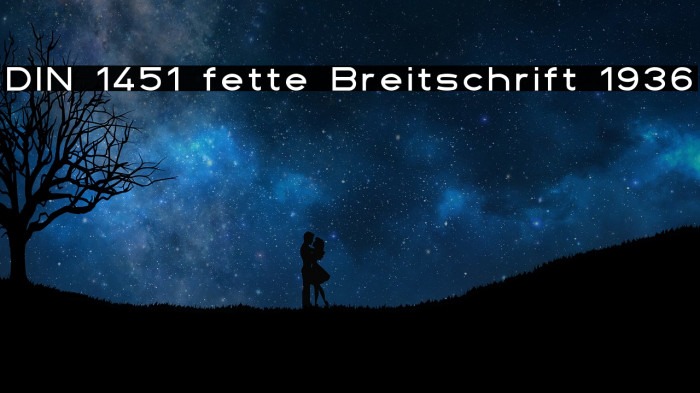 DIN 1451 fette Breitschrift 1936 Font examples