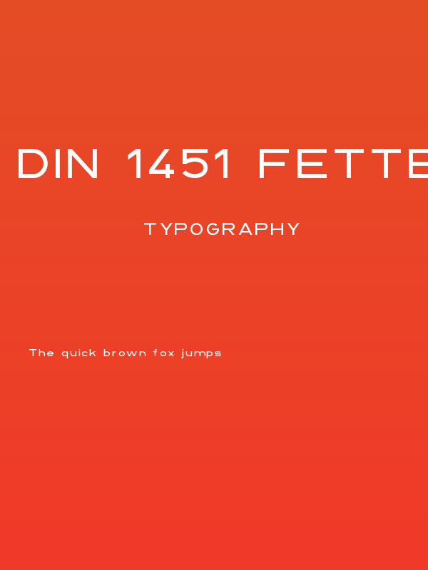 DIN 1451 fette Breitschrift 1936 Poster