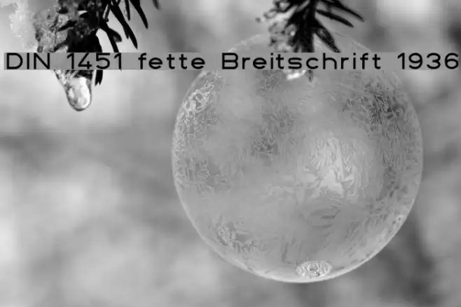 DIN 1451 fette Breitschrift 1936 Fonte examples