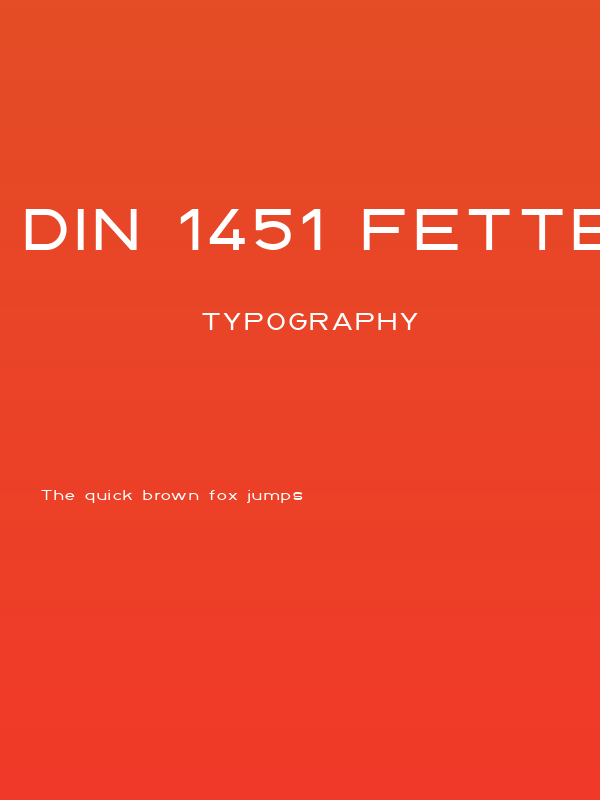 DIN 1451 fette Breitschrift 1936 Poster