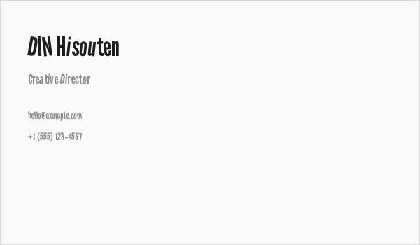 DIN Hisouten Business Card