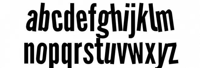 DIN Hisouten Caratteri MINUSCOLO