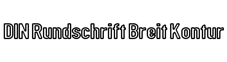 DIN Rundschrift Breit Kontur  لخطوط تنزيل