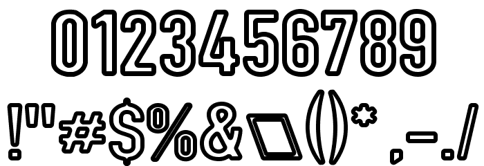 DIN Rundschrift Breit Kontur フォント その他の文字