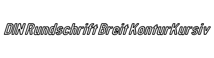 DIN Rundschrift Breit KonturKursiv  font caratteri gratis