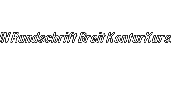DIN Rundschrift Breit KonturKursiv Logo