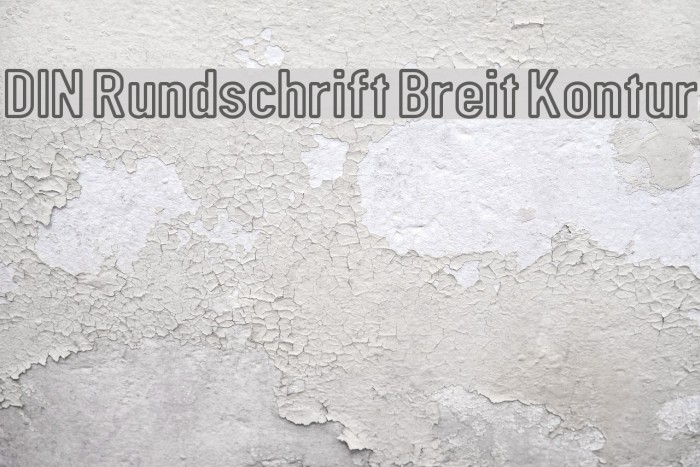 DIN Rundschrift Breit Kontur フォント examples
